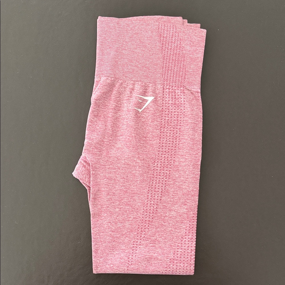 Gymshark Vital Heathered Pink Seamless Leggings